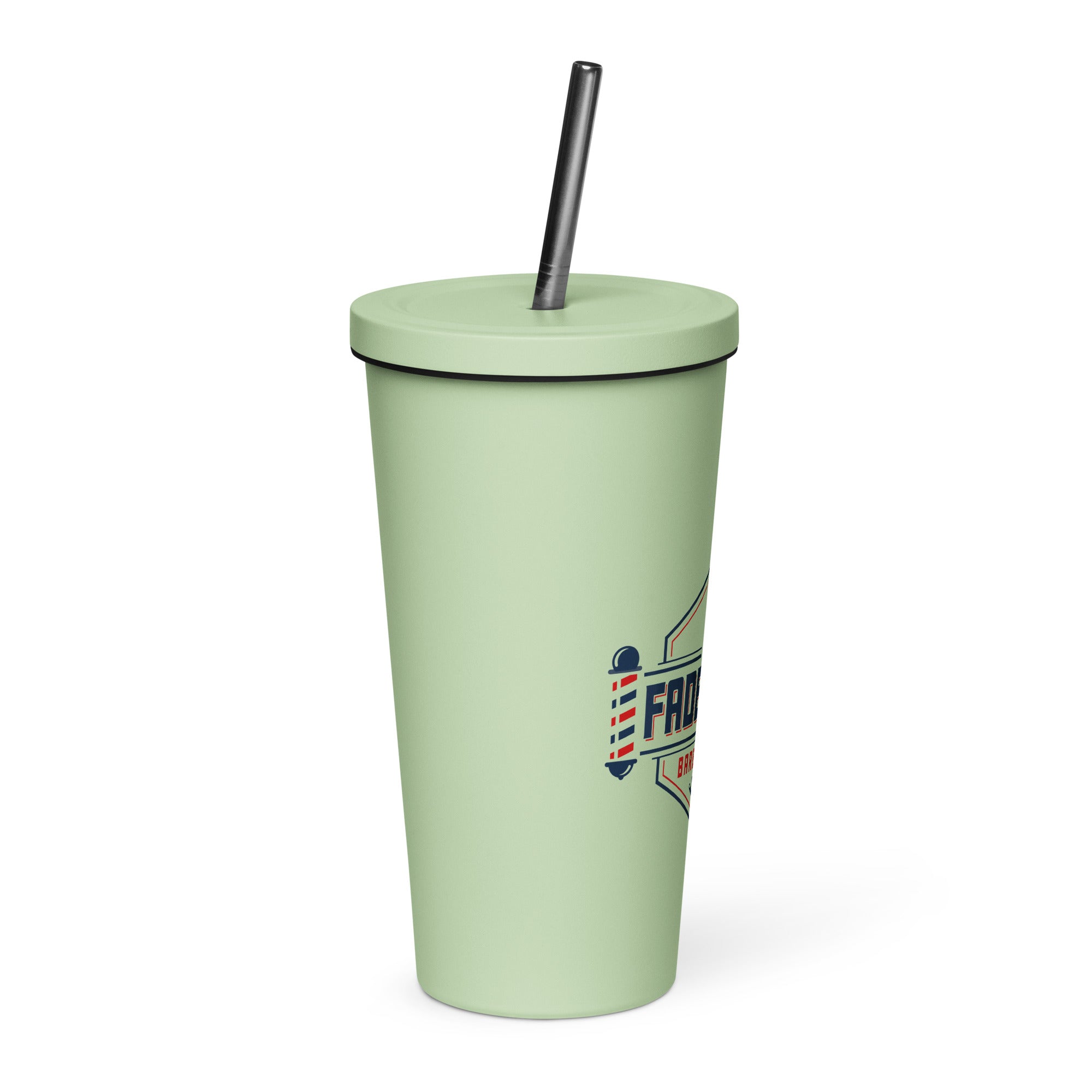 Insulated tumbler with a straw