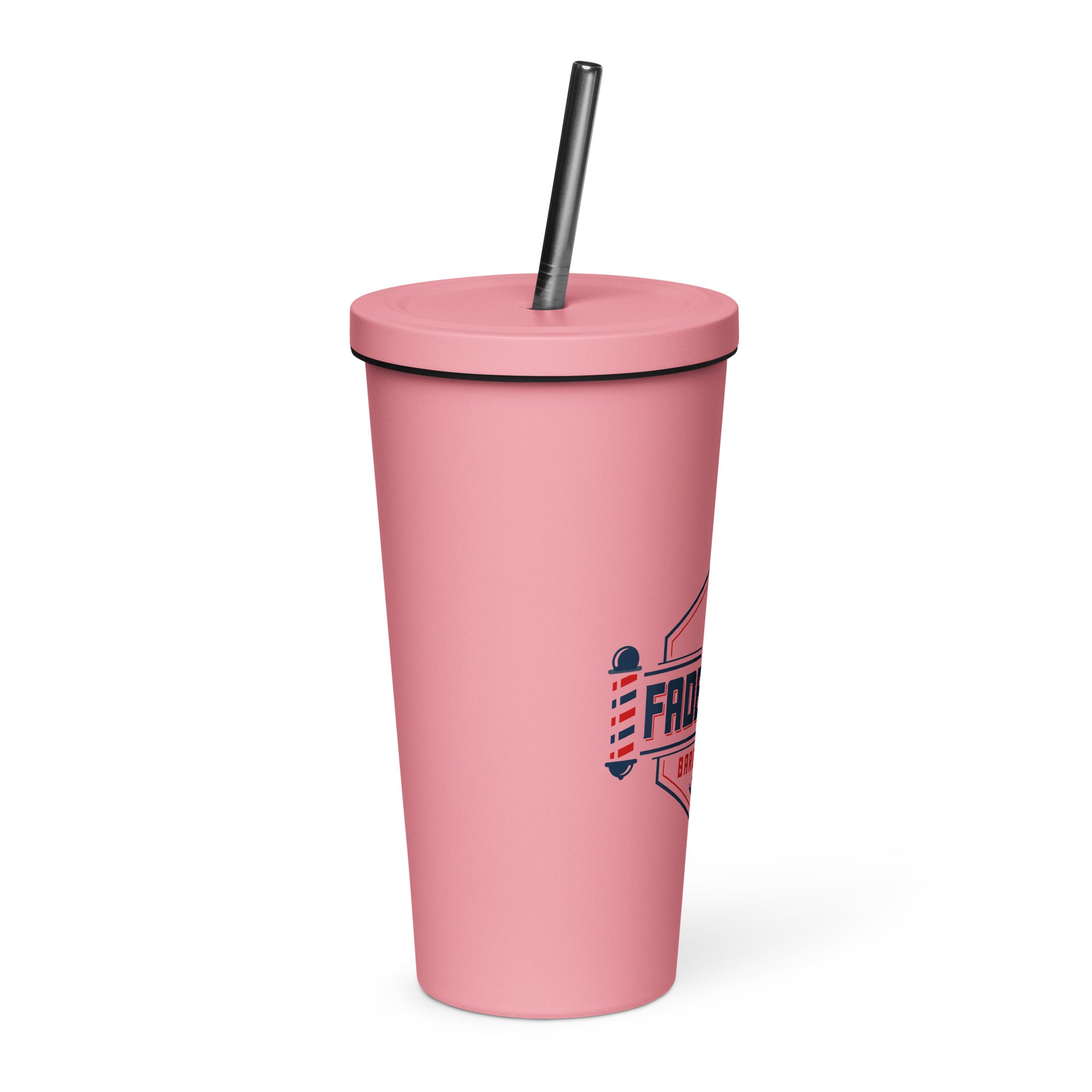 Insulated tumbler with a straw