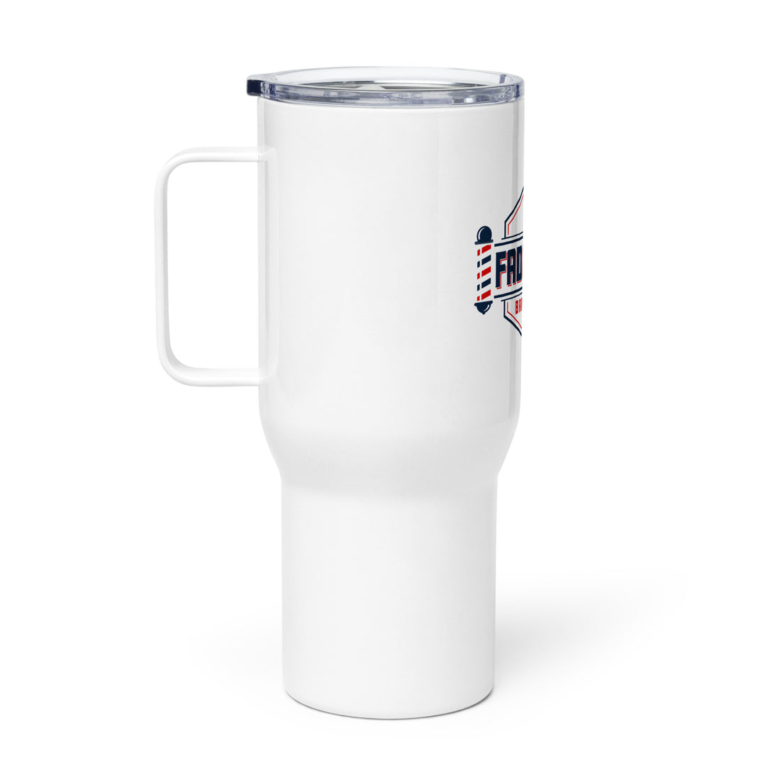 Travel mug with a handle