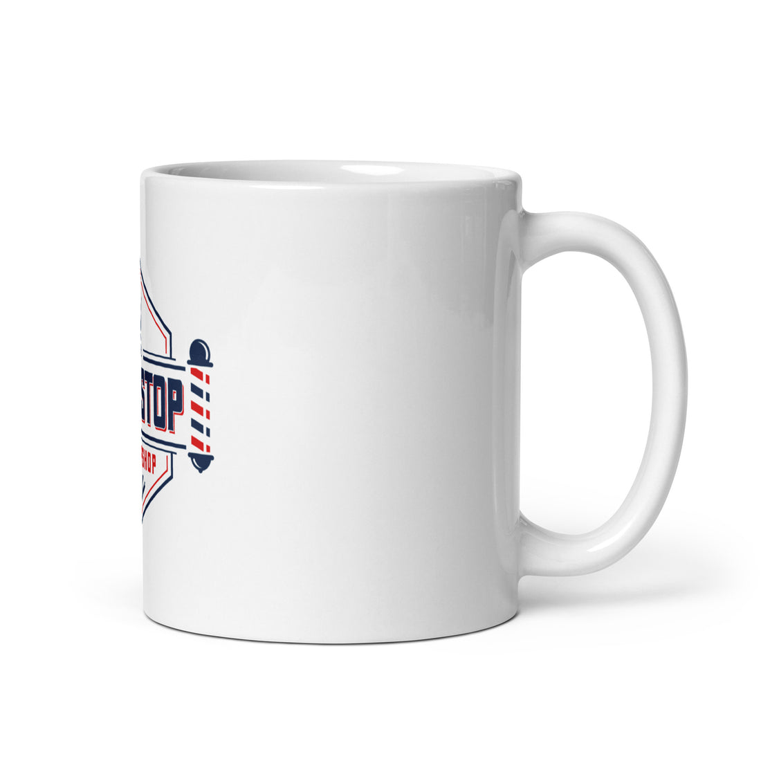 White glossy mug