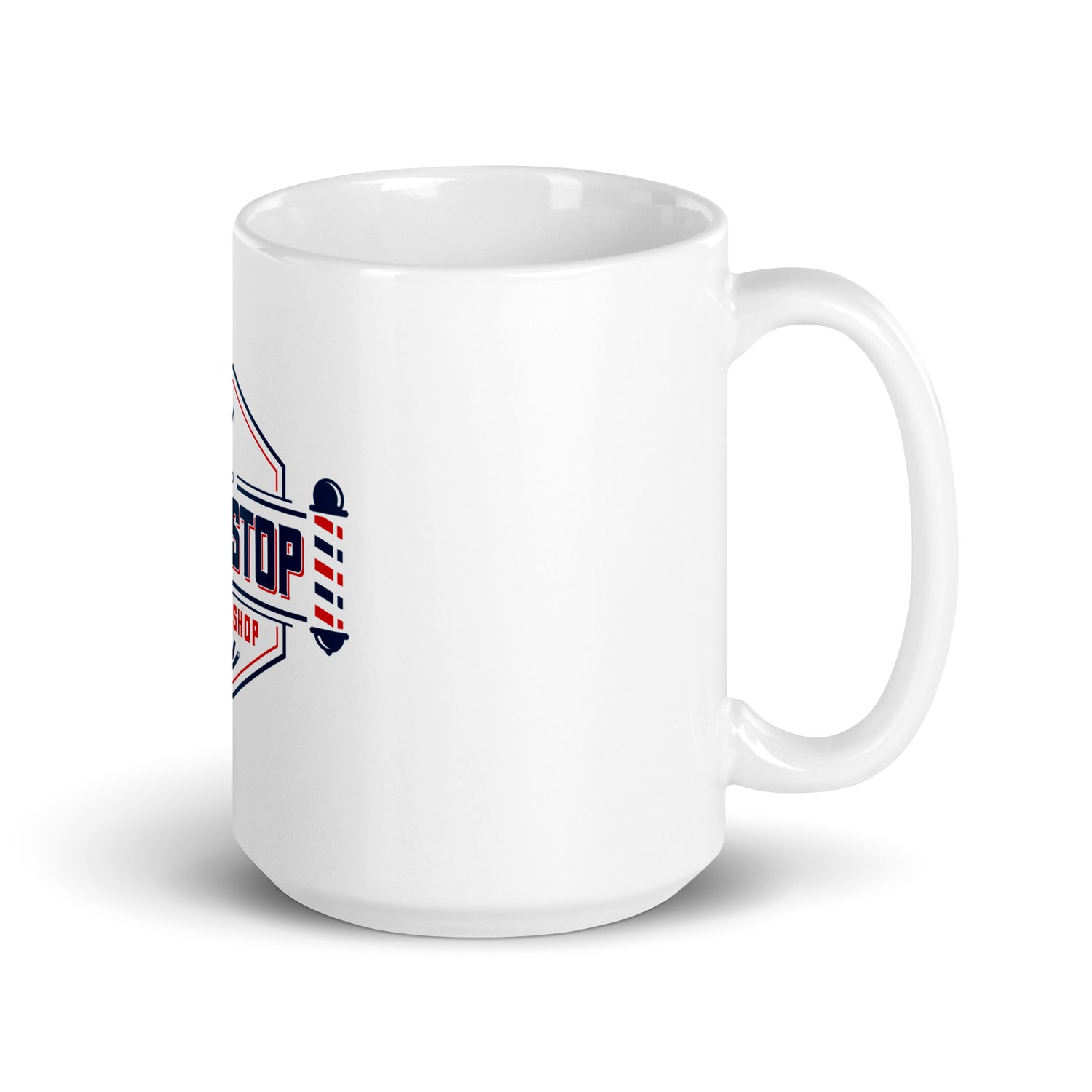 White glossy mug